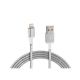 ΚΑΛΩΔΙΟ USB ΦΟΡΤΙΣΗΣ ΚΑΙ ΣΥΓΧΡΟΝΙΣΜΟΥ IRON SILVER LINE - APPLE 8PIN (100 cm)