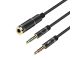 Μετατροπέας 3.5mm 4PIN Θηλ. Σε Audio/Mic 30cm