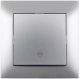 Entac 106 Arnold Recessed alternative wall switch Silver