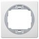 EON E6801.0S One-gang frame 80x80, white with silver holder