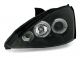 Φανάρια εμπρός angel eyes για Ford Focus (2001-2004) - μαύρα , με λάμπες (Η1) - σετ 2τμχ.