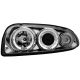 Φανάρια εμπρός angel eyes για Ford Fiesta MK4 (1996-1998) - chrome , με λάμπες (Η1) - σετ 2τμχ.