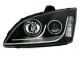 Φανάρια εμπρός angel eyes led για Ford Focus (2005-2008) - μαύρα , με λάμπες (Η1) - σετ 2τμχ.