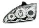 Φανάρια εμπρός angel eyes για Ford Focus (2005-2008) - chrome , με λάμπες (Η1) - σετ 2τμχ.