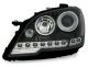 Φανάρια εμπρός led για Mercedes ML W164 (2008+) , μαύρα , χωρίς λάμπες (Η7) - σετ 2τμχ.