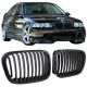 Καρδιές Μάσκας Για Bmw 3 E46 99-01 Sedan/Touring/Compact Μαύρο Ματ Με 10 Γραμμές 2 Τεμάχια (CAR0015936)