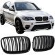 Καρδιές Μάσκας Για Bmw X5 E70 07-13 / X6 E71 08-14 M4 Look Με Διπλή Γρίλια Μαύρο Γυαλιστερό Με 7 Γρίλιες 2 Τεμάχια (CAR0020833)