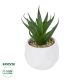 GloboStar® Artificial Garden SUCCULENT ALOE POTTED PLANT 20993 Διακοσμητικό Φυτό Αλόη Φ8 x Υ12cm