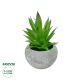 GloboStar® Artificial Garden SUCCULENT ALOE POTTED PLANT 21037 Διακοσμητικό Φυτό Αλόη Φ10 x Υ15cm