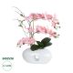 GloboStar® Artificial Garden PINK ORCHID 21126 Διακοσμητικό Φυτό Ροζ Ορχιδέα Υ42cm