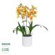 GloboStar® Artificial Garden YELLOW CHERRY CUMBIDIUM 21401 Διακοσμητικό Φυτό Κίτρινο Κυμβίδιο Υ60cm