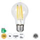 GloboStar® 99087 Λάμπα LED Long Filament E27 A60 Γλόμπος 7W 1470lm 360° AC 220-240V IP20 Φ6 x Υ11cm Θερμό Λευκό 2700K με Διάφανο Γυαλί - Pro Series 210lm/W - A Ενεργειακή Κλάση - 3 Χρόνια Εγγύηση